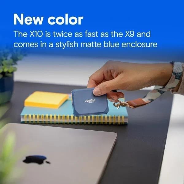 Внешний SSD Crucial X10 2 TB Blue (CT2000X10SSD9)  Фото №4