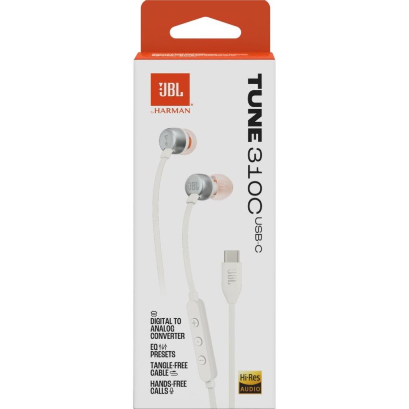 Навушники з мікрофоном JBL Tune 310C White (JBLT310CWHT)  Фото №6