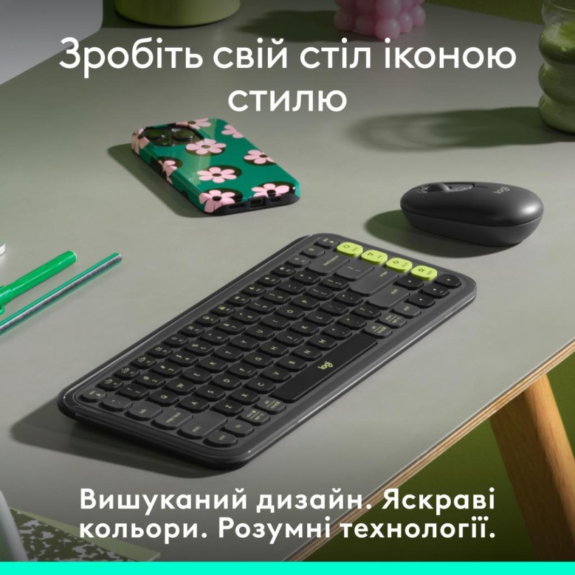 Клавиатура Logitech POP Icon Keys Graphite (920-013157)  Фото №0