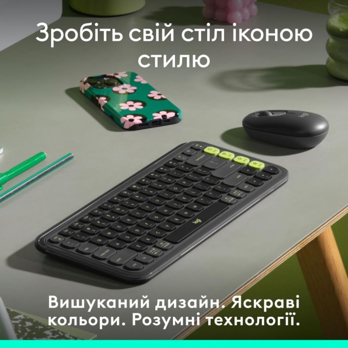Клавиатура Logitech POP Icon Keys Graphite (920-013157)  Фото №0