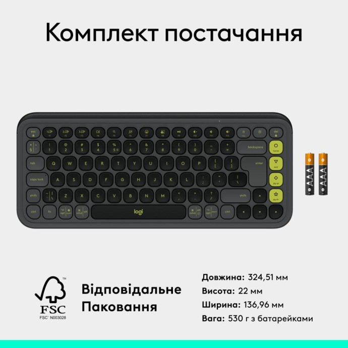 Клавиатура Logitech POP Icon Keys Graphite (920-013157)  Фото №7