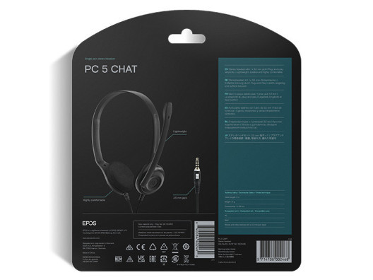 Специализированная гарнитура Sennheiser EPOS PC 5 Chat (1000445) (UA)  Фото №6