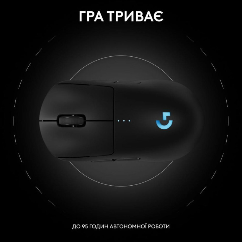 Мышь Logitech PRO 2 Lightspeed Black (910-007295) (UA)  Фото №4