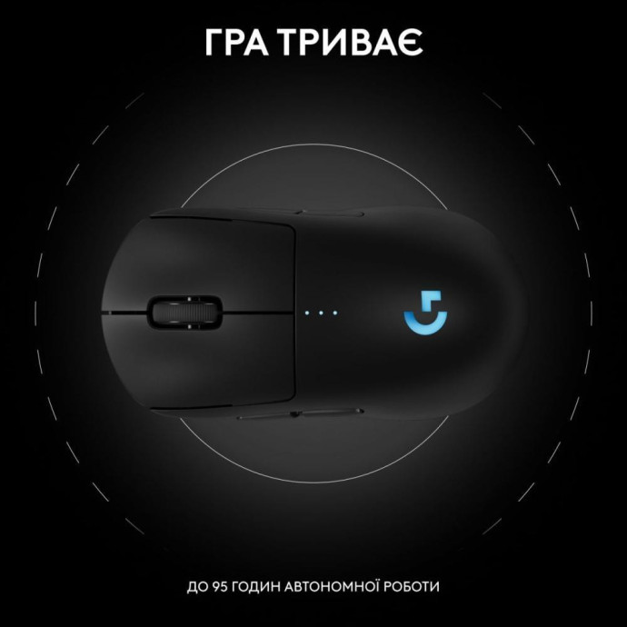 Мышь Logitech PRO 2 Lightspeed Black (910-007295) (UA)  Фото №4
