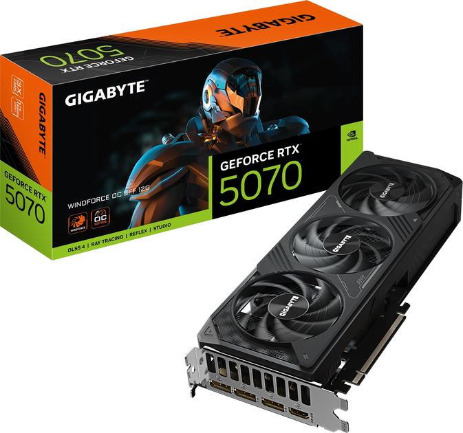 Видеокарта GIGABYTE GeForce RTX 5070 WINDFORCE OC SFF 12G (GV-N5070WF3OC-12GD) (UA)  Фото №8